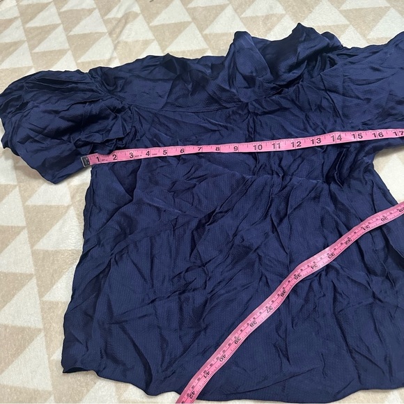 Tanya Taylor
Women's Blue Georgia Satin One-Shoulder Top - Picture 6 of 6